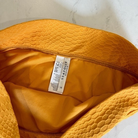 Seafolly high rise bikini bottoms snake print briefs size AUS 14 US 10 NEW - Picture 5 of 8